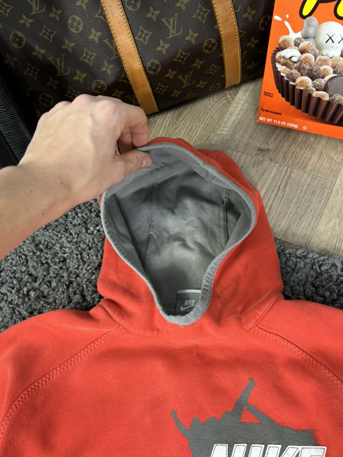 Nike × Vintage Hoodie Nike Vintage Big Central Logo Streetwear Gorpcore Size US S / EU 44-46 / 1 - 7 Thumbnail