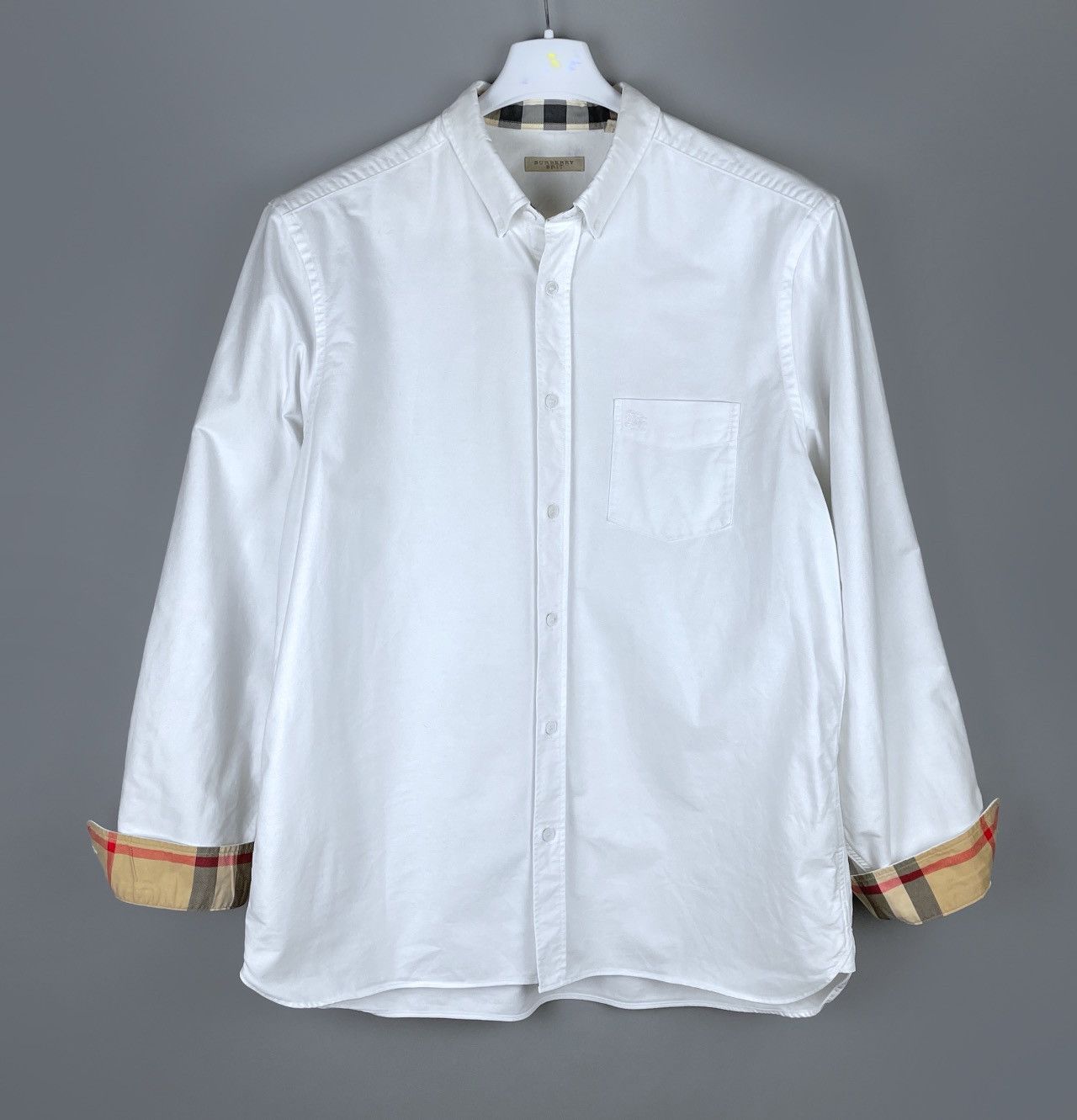 Burberry Burberry Brit Oxford Classic White Nova Check Shirt Size XL Size US XL / EU 56 / 4 - 4 Thumbnail