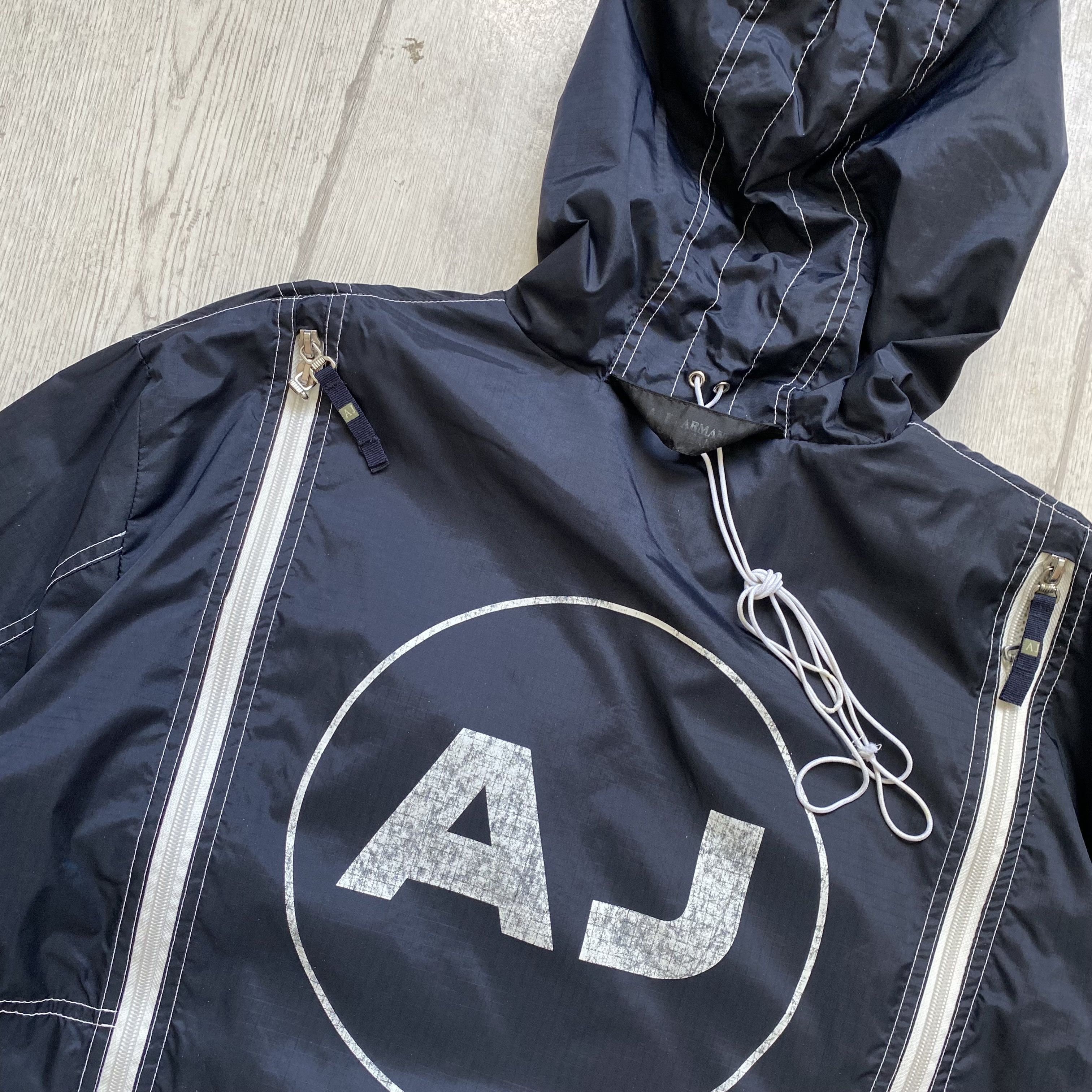 Armani Vintage Emporio Armani Jeans Nylon jacket Multi-Zip Big logo Size US M / EU 48-50 / 2 - 13 Thumbnail