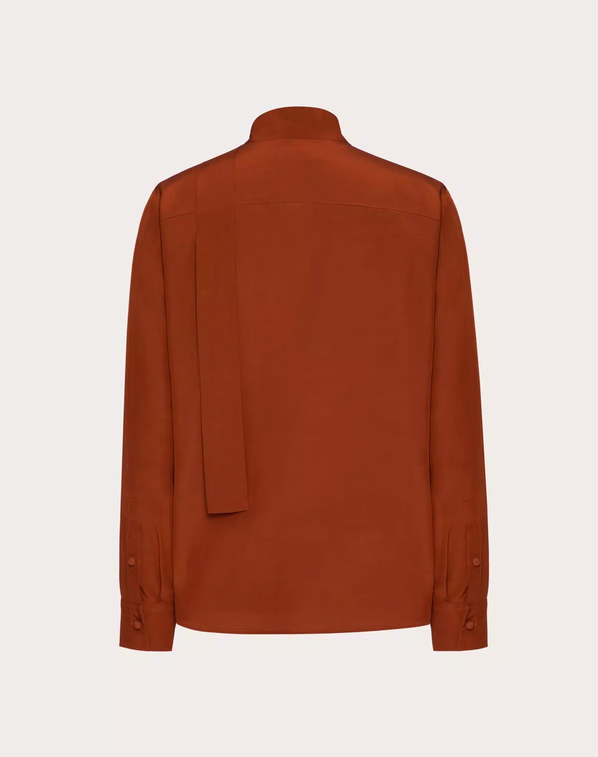 Valentino oc11z0725 Washed Silk Shirt With Neck Tie in Orange Size US XL / EU 56 / 4 - 2 Thumbnail