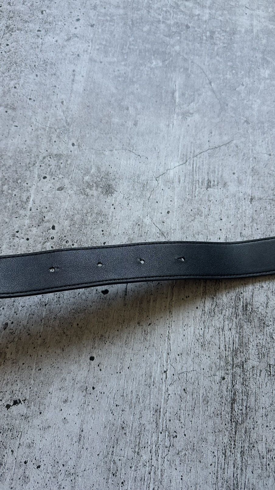 Gucci Vintage Gucci Double G Black Leather Belt Size ONE SIZE - 8 Thumbnail