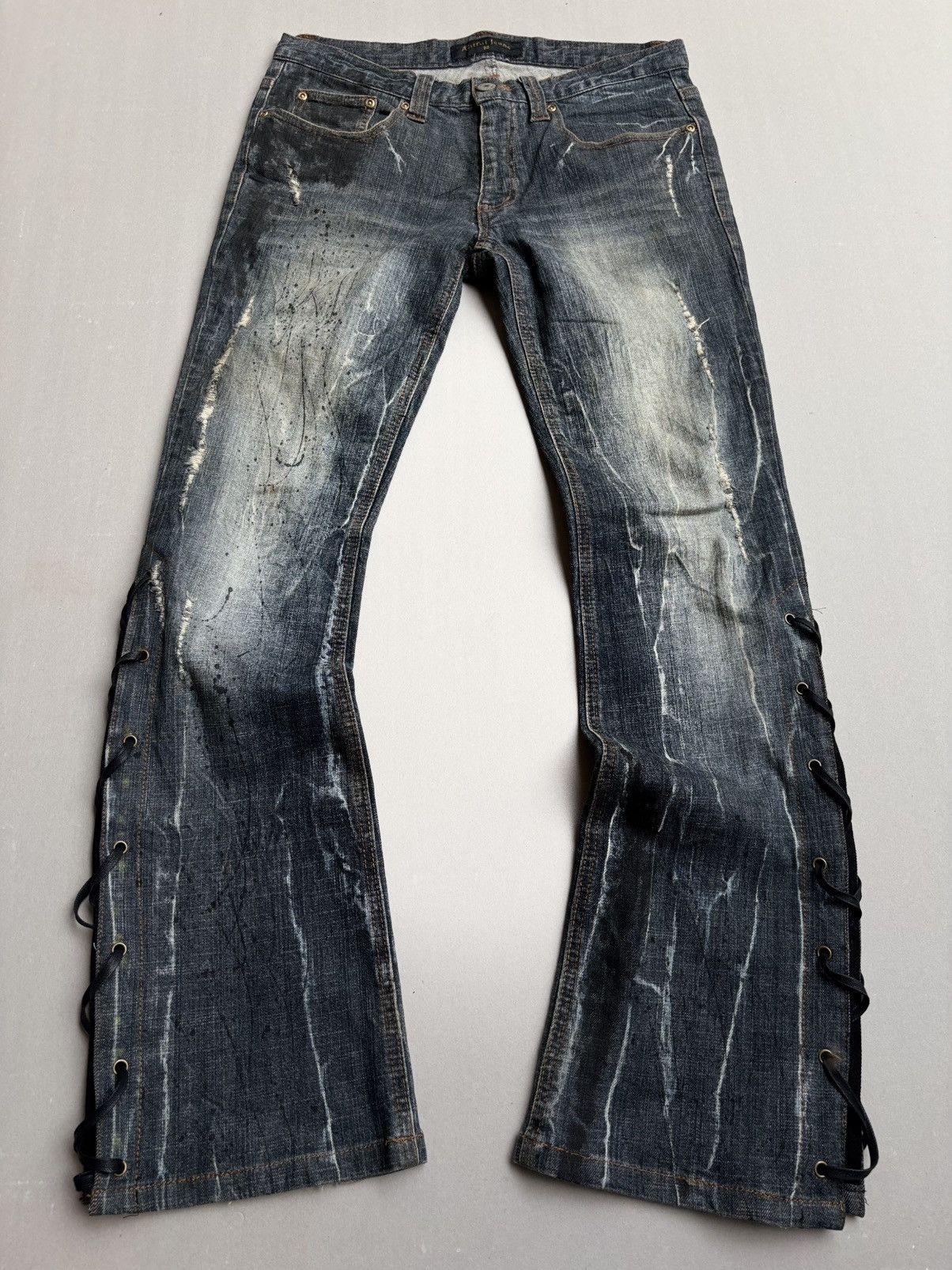 Japanese Brand Ant ful lace up flare jeans Size US 30 / EU 46 - 1 Thumbnail