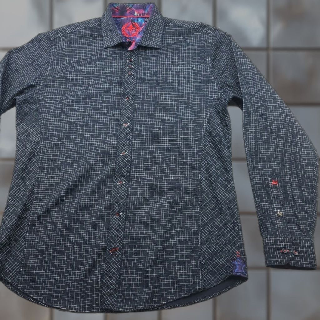 Au Noir VINTAGEAu Noir Roll Flip Cuff Dress Casual Shirt Mens 4 Large Button Up Mercerized Size US S / EU 44-46 / 1 - 1 Thumbnail
