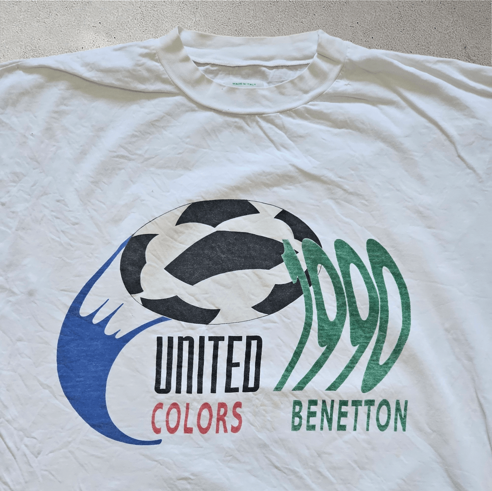 United Colors Of Benetton United Colors Of Benetton 1990 World Cup Tee Size US XL / EU 56 / 4 - 2 Thumbnail