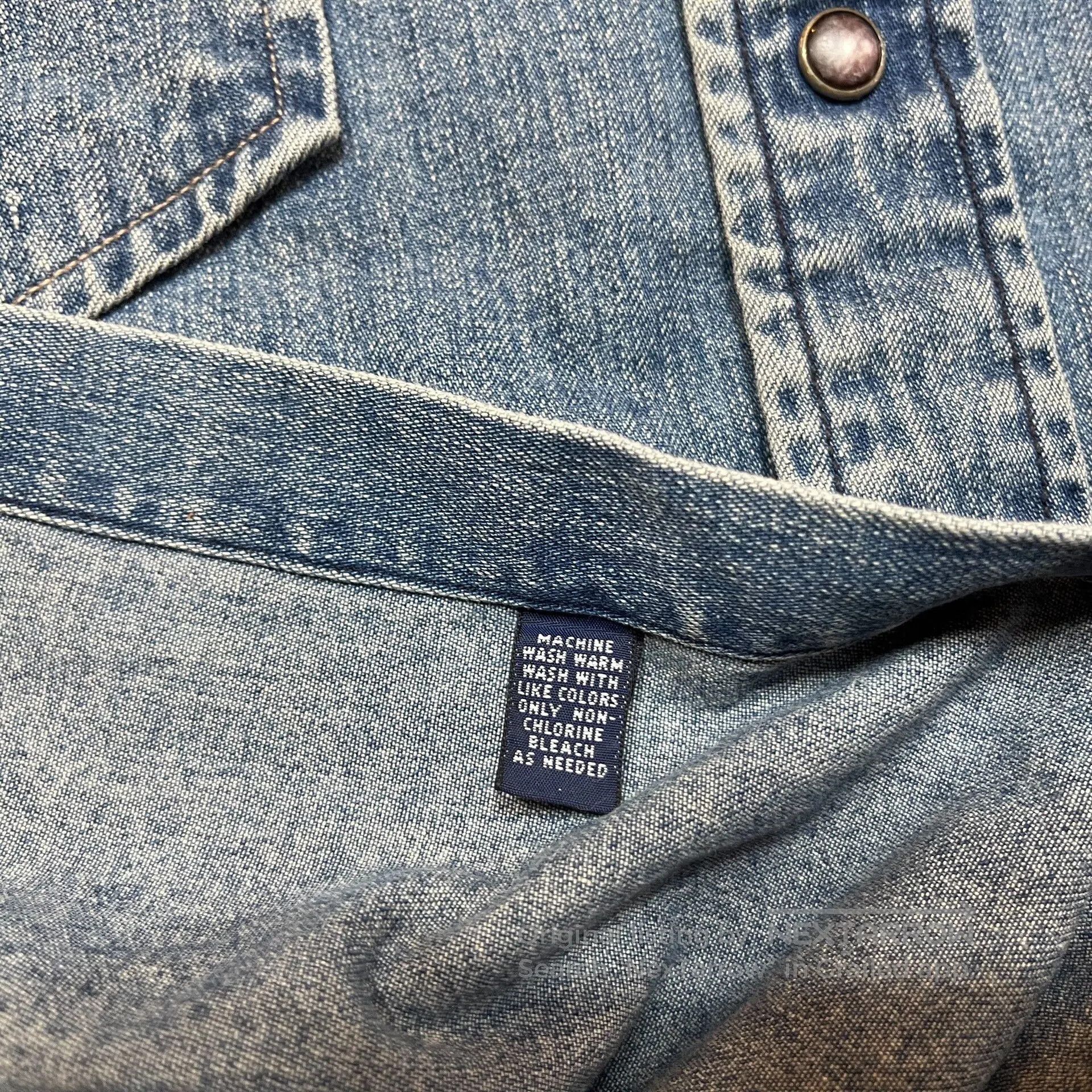 RRL Ralph Lauren vintage rrl denim western button-up shirt. Size US M / EU 48-50 / 2 - 4 Thumbnail