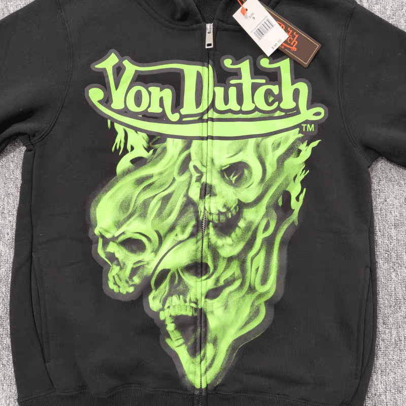 Von Dutch von dutch skull printed zipup hoodie Size US L / EU 52-54 / 3 - 2 Thumbnail