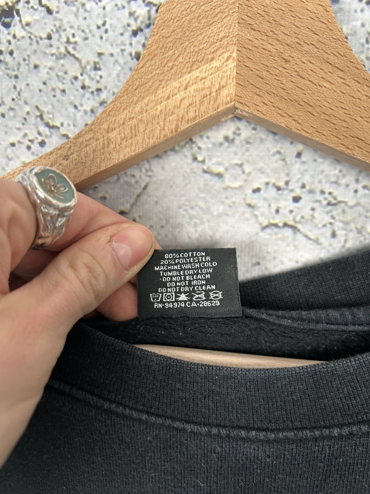 Stussy Vintage Stussy Made in USA Black Baggy Crewneck 90s Rare Size US L / EU 52-54 / 3 - 6 Thumbnail