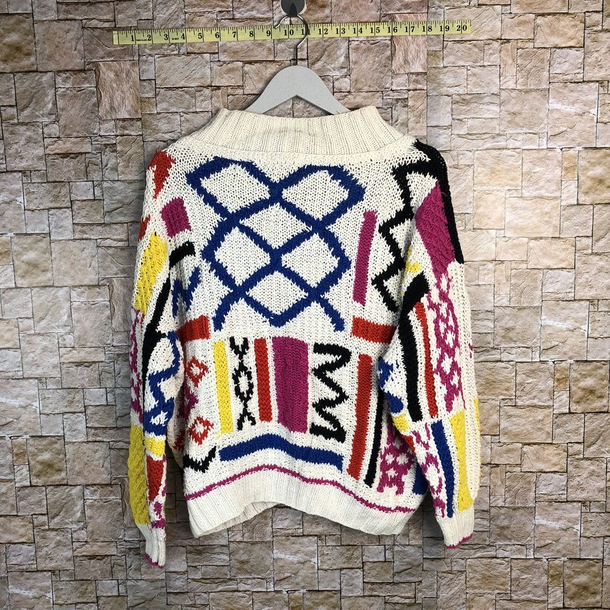 Handmade Jeniffer Reed Multicolor handmade Knitwear like coogi #A261 Size US M / EU 48-50 / 2 - 12 Thumbnail
