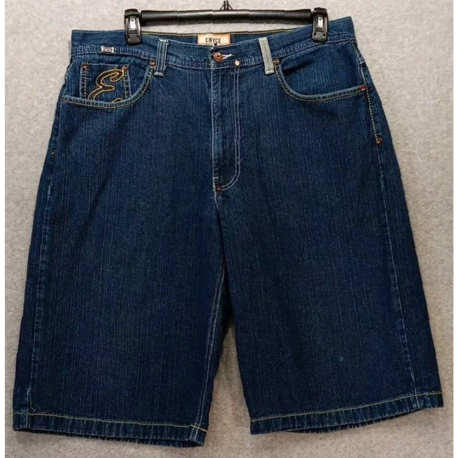 Enyce VINTAGE enyce ShortS Baggy Jeans 38x14 Embroidered Wide Leg Skater Hip Hop Size US 38 / EU 54 - 2 Thumbnail