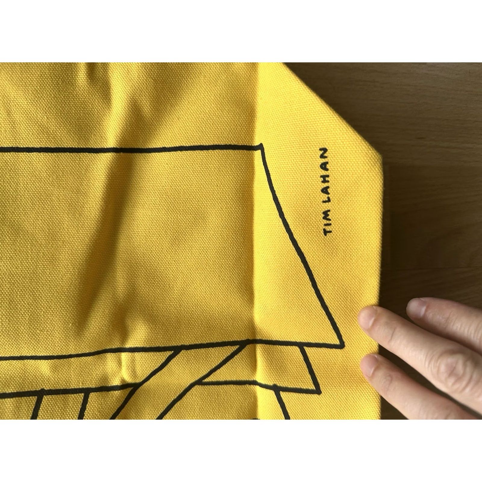 Vintage VINTAGE New Yorker Tim Lahan Tote Bag Canvas Yellow Limited Edition Women 15 15 5 Bright Yellow Ware? Size ONE SIZE - 5 Thumbnail
