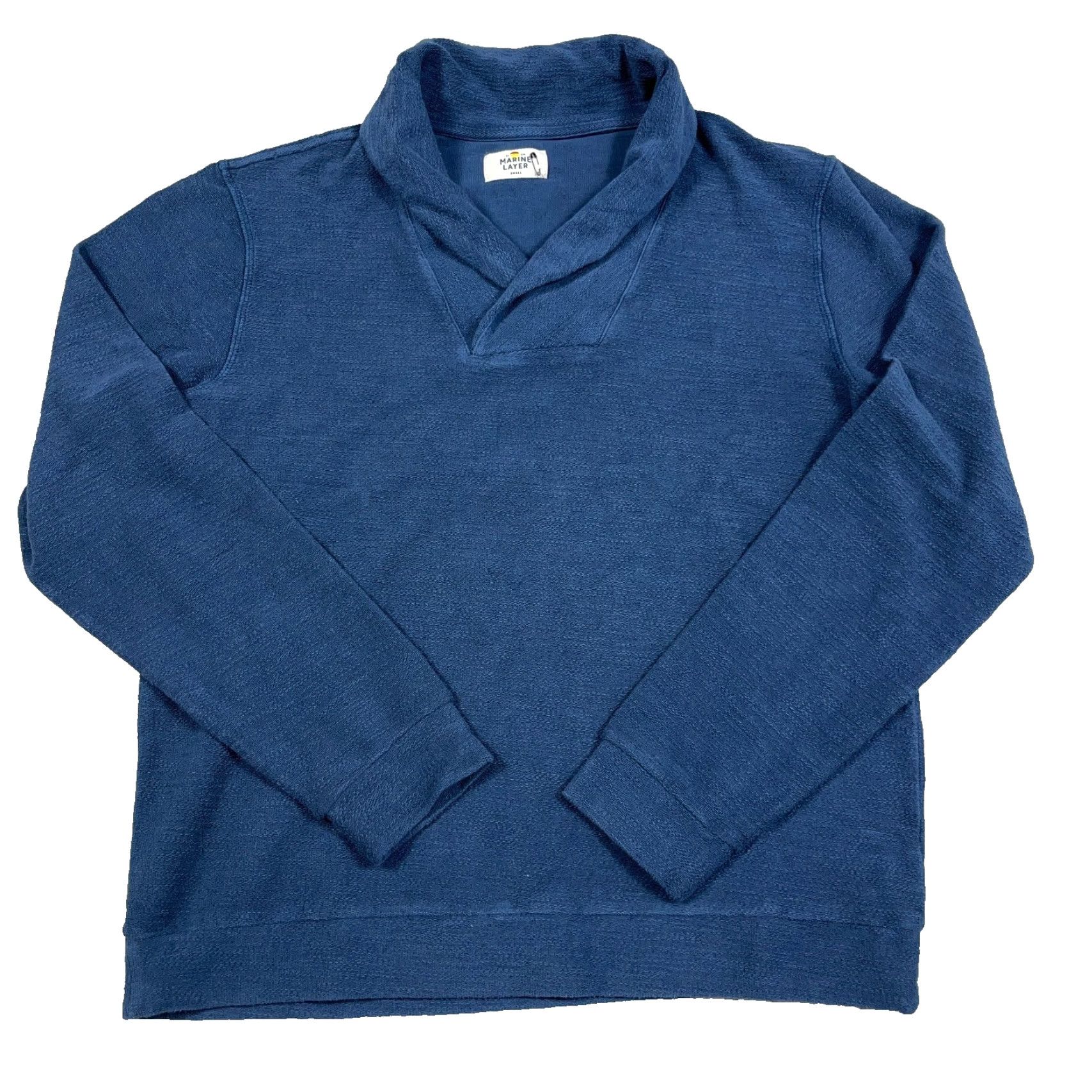 Marine Layer Marine Layer Sweater Men Small Blue Shawl Neck Pullover Cotton Adult Size US S / EU 44-46 / 1 - 2 Thumbnail