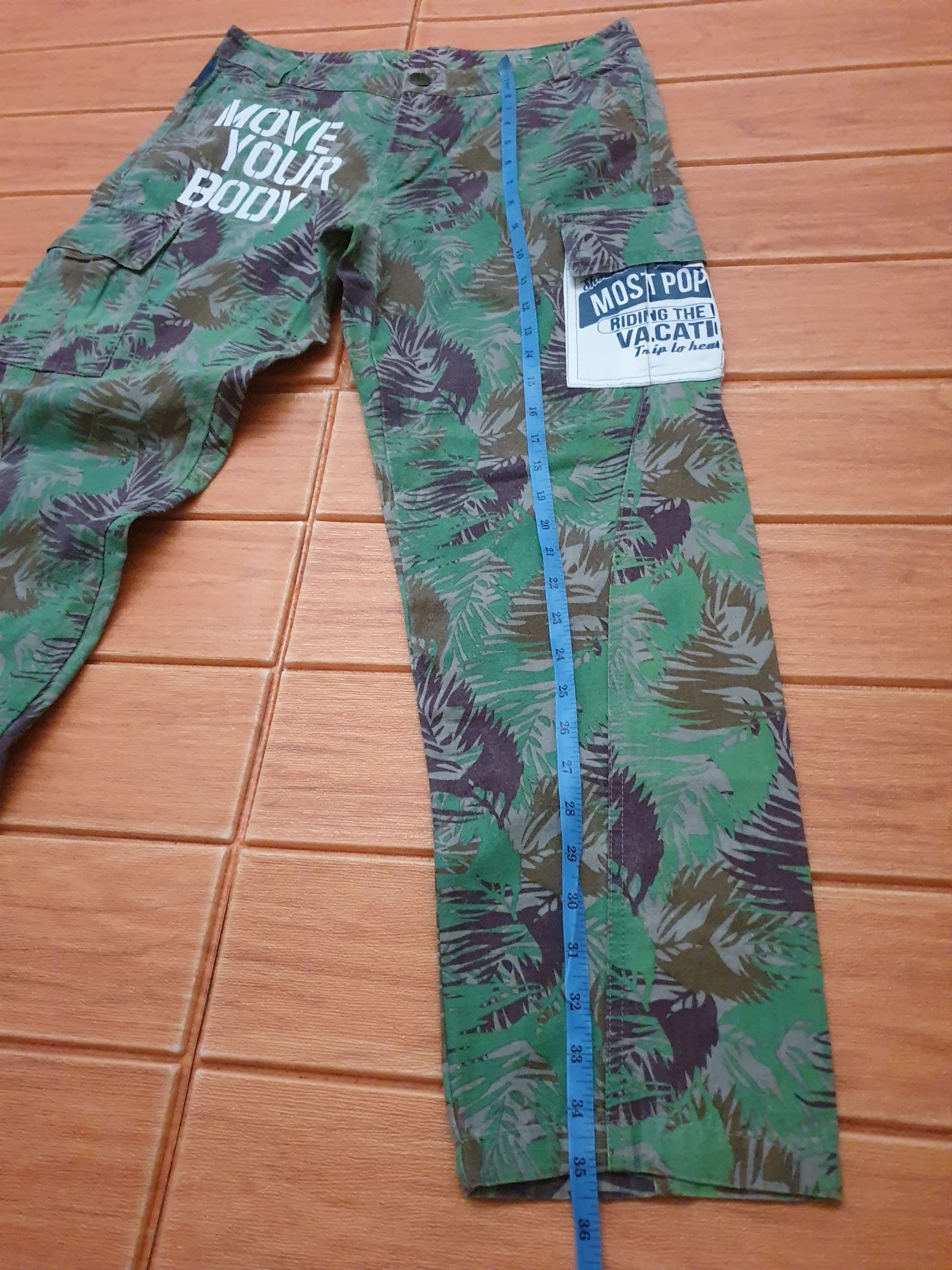 Japanese Brand Blue Moon leaf camouflage Pant Size US 31 - 6 Thumbnail