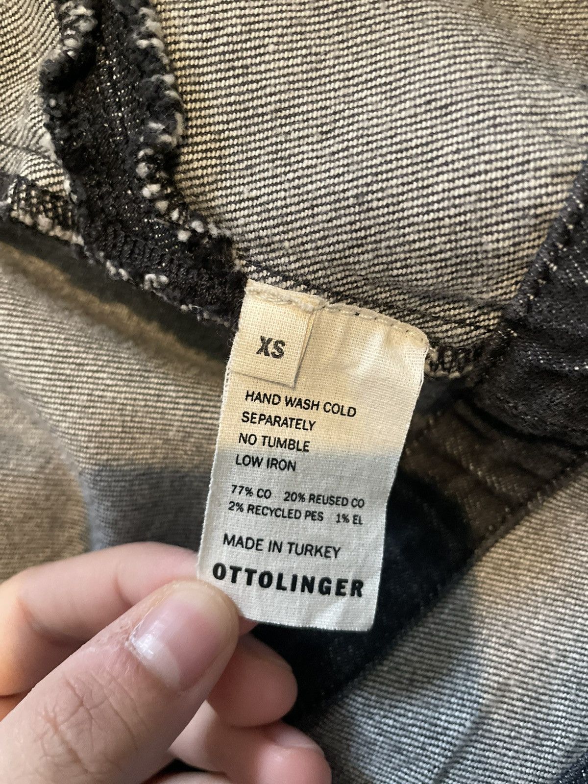 Ottolinger Ottolinger Cropped Waxed Denim Jacket Size US XS / EU 42 / 0 - 5 Thumbnail