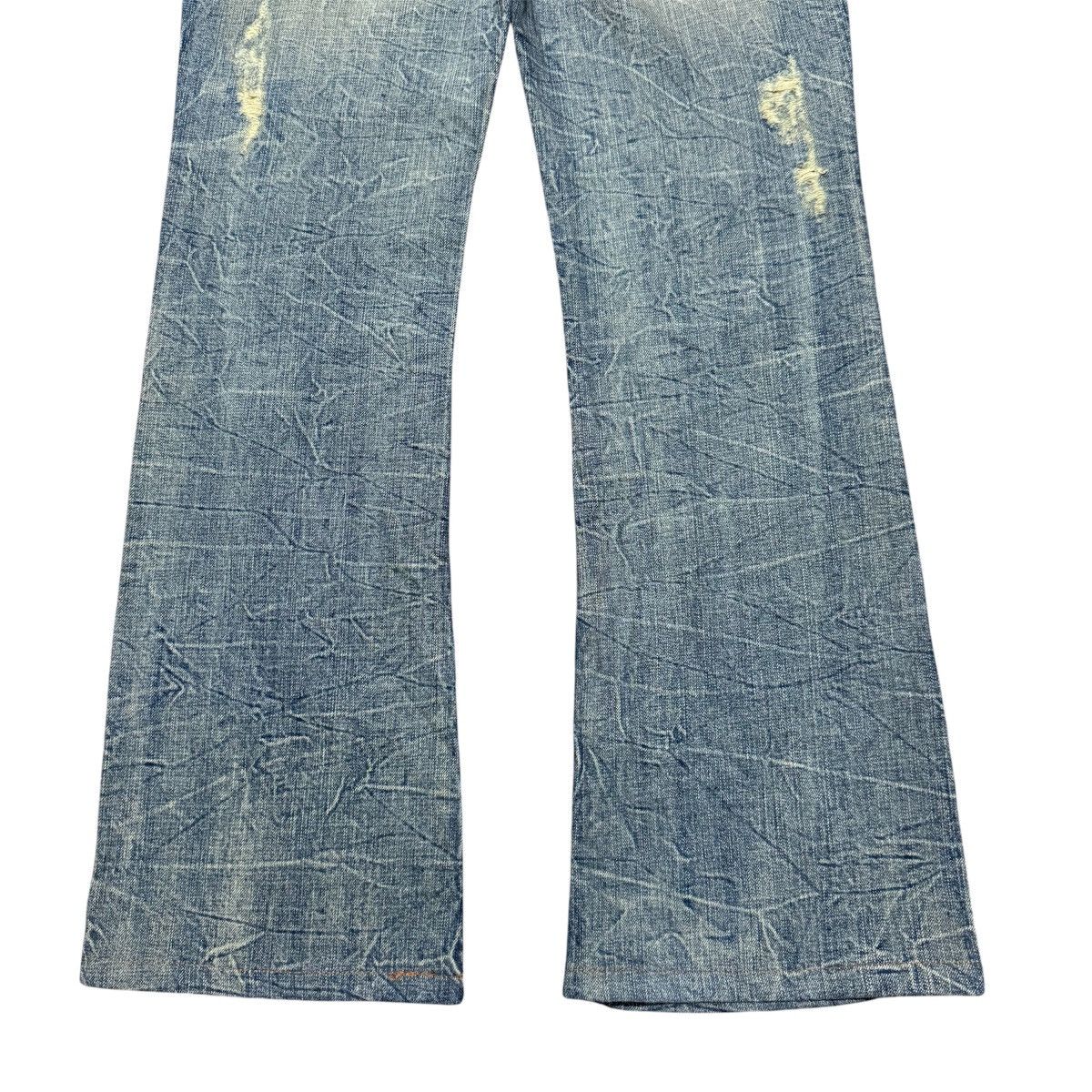 semanticdesign Semantic Design Acid Wash Distressed Denim Flare Jeans Size US 32 / EU 48 - 10 Thumbnail
