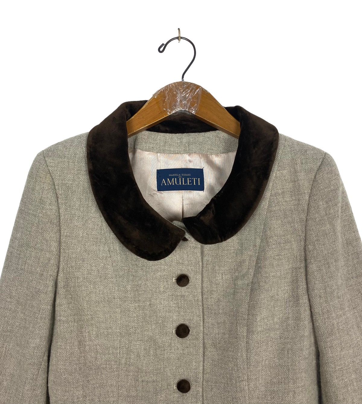 Vintage Rare‼️ Mariella Burani Amuleti Peplum Wool Jacket Made Italy Size S / US 4 / IT 40 - 5 Thumbnail