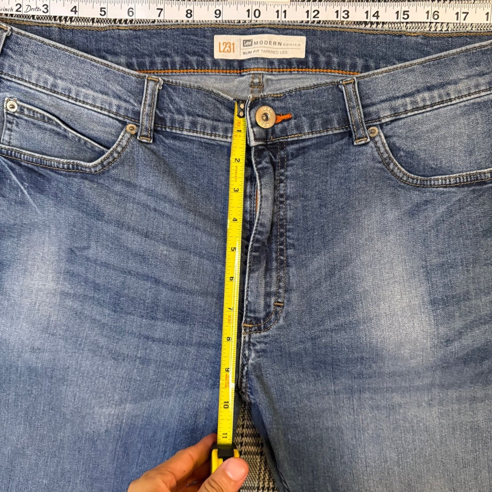 Lee Lee Modern Series Men's Jeans Blue Denim Slim Tapered 38x30 Size US 38 / EU 54 - 5 Thumbnail