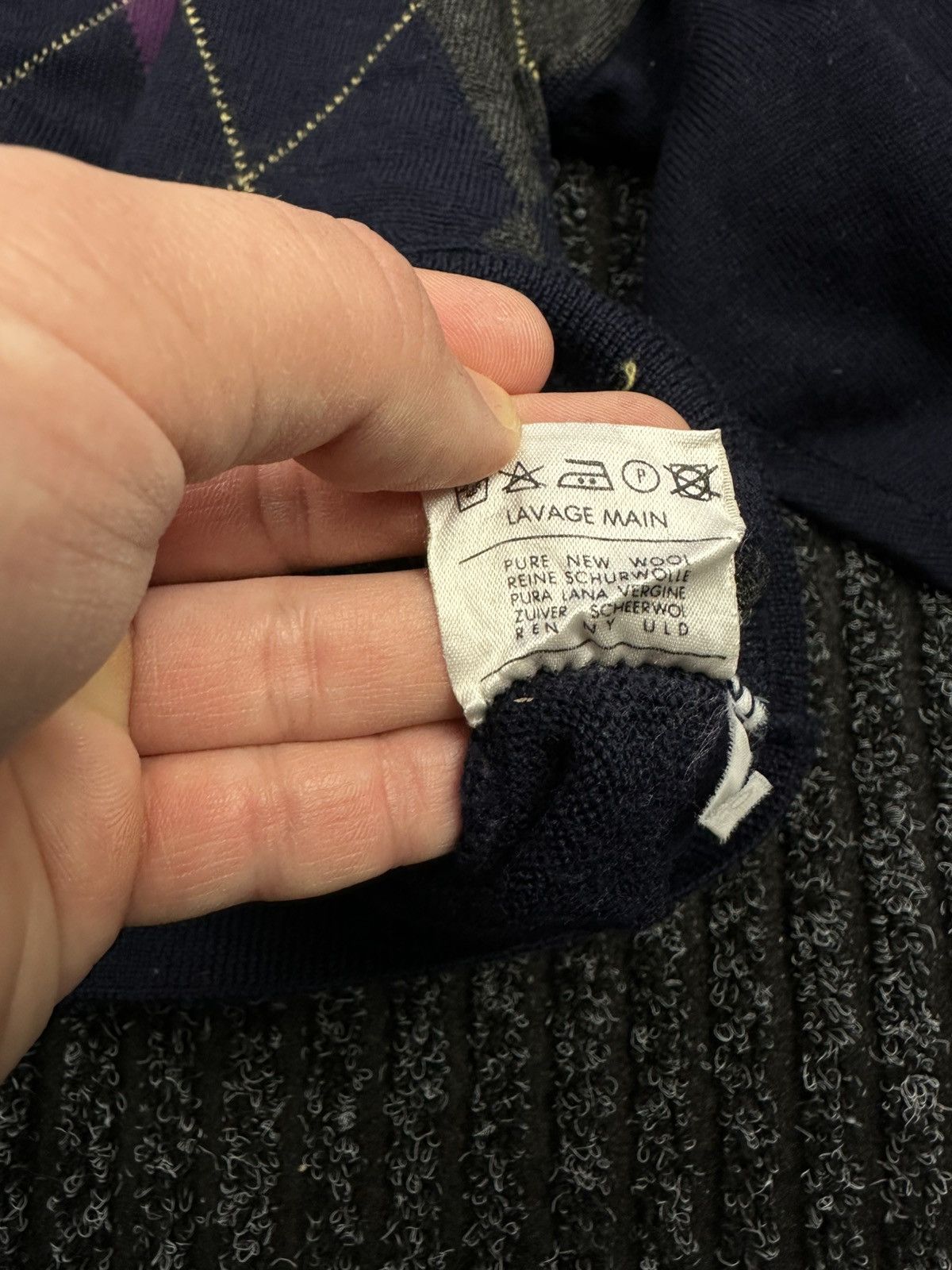 Lacoste Vintage Lacoste wool argyle v neck sweater Size US XXL / EU 58 / 5 - 7 Thumbnail