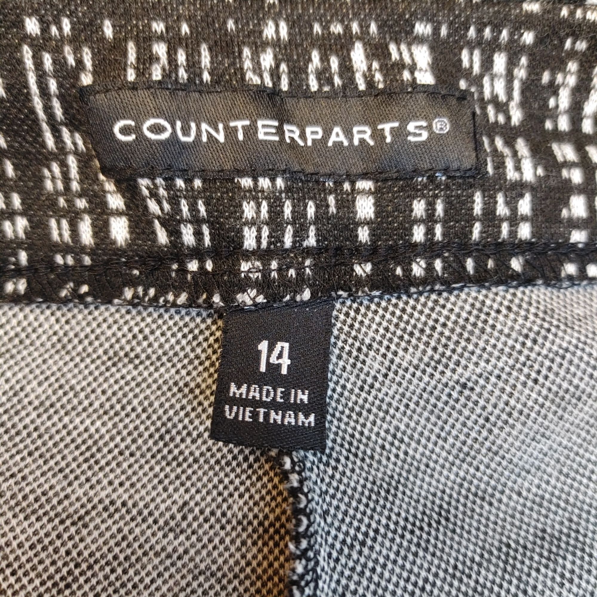 Other Counterparts Women's Black/White Ankle Cropped Dress Pants 1 Size 36" / US 14 / IT 50 - 3 Thumbnail