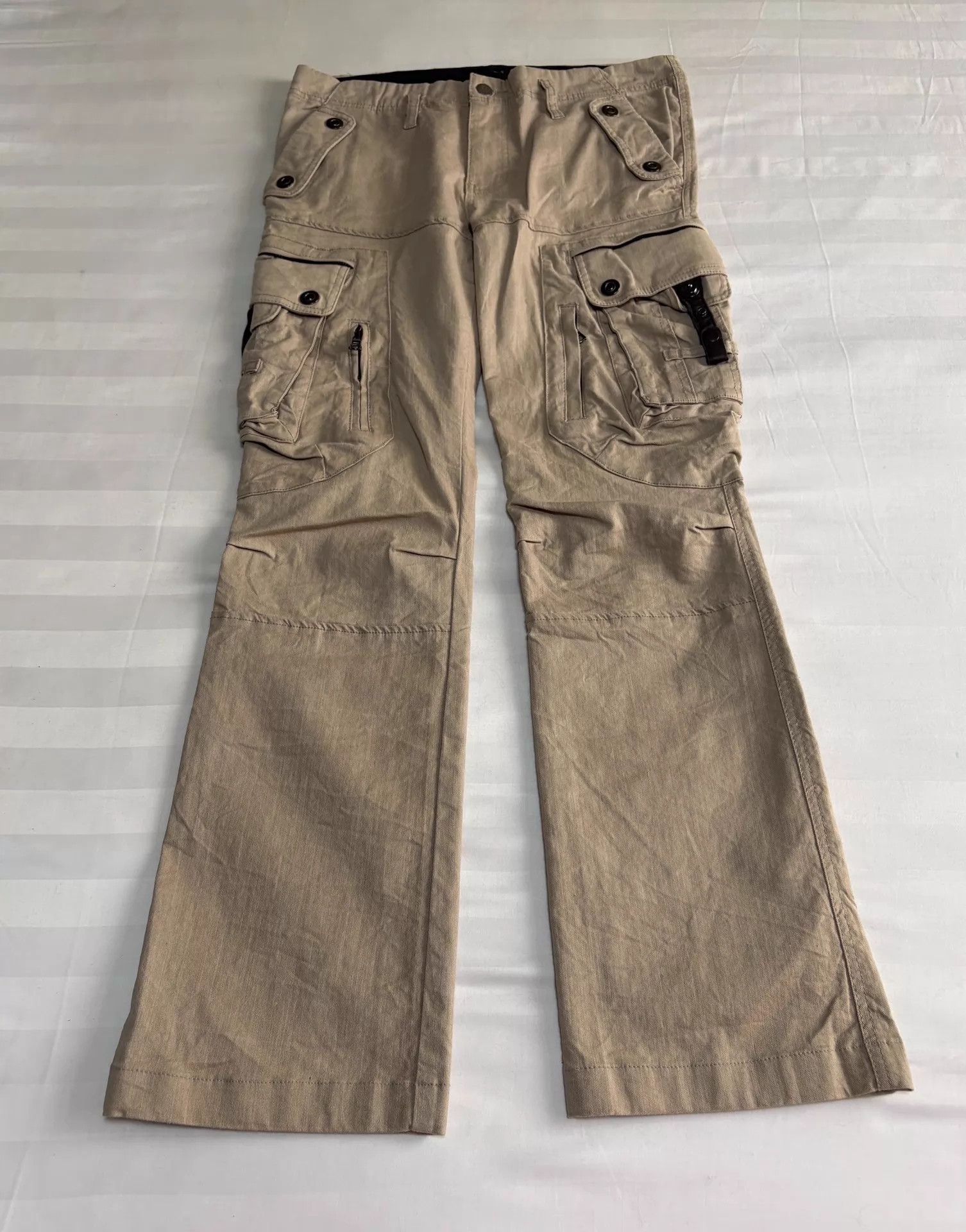 Tornado Mart Tornado Mart Vintage Tactical Cargo Pants Straps Pockets Pleats Size US 34 / EU 50 - 3 Thumbnail