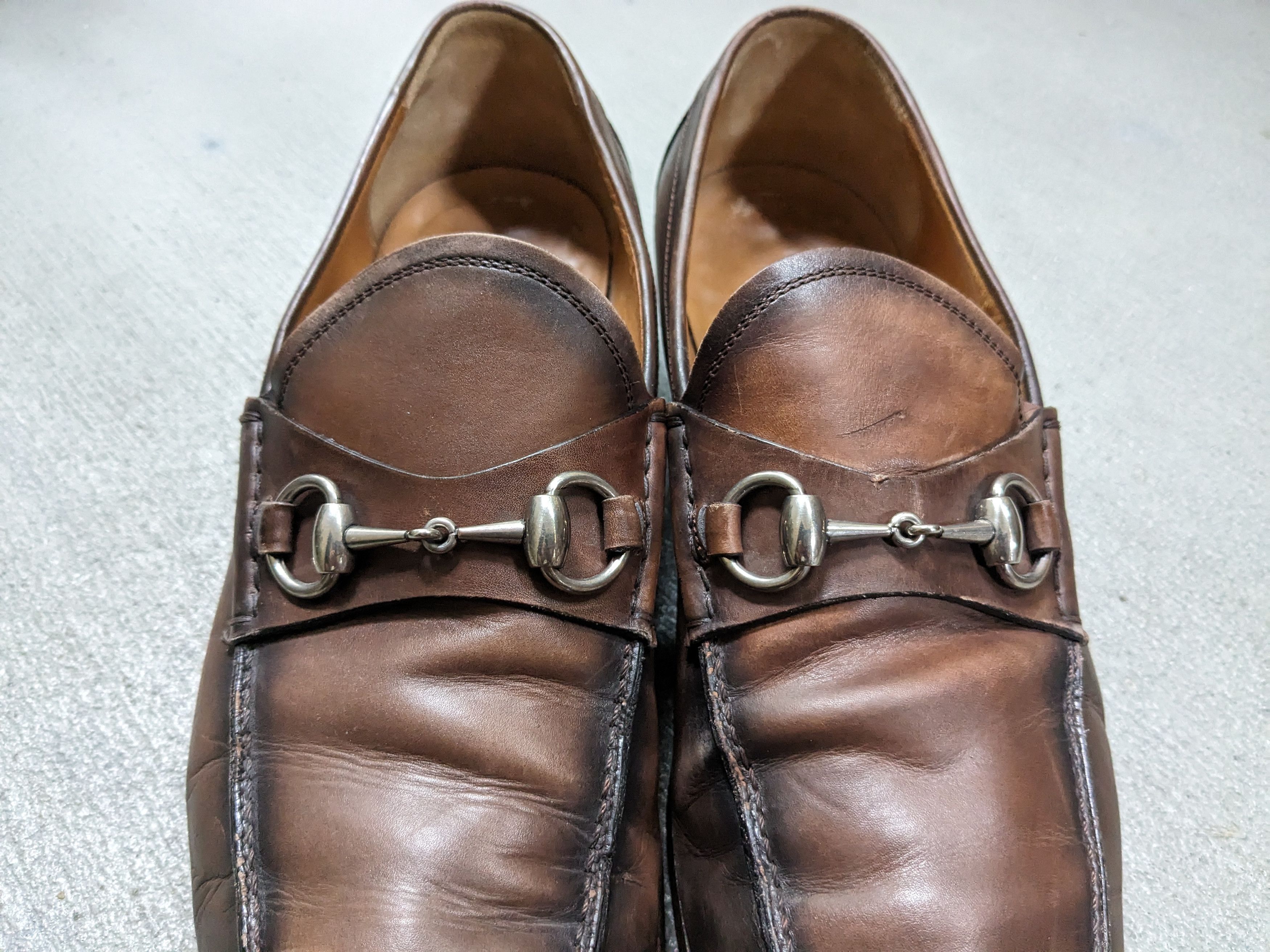 Gucci × Vintage Gucci Horsebit Loafers Brown Leather 8.5 Italy Slip On Size US 8.5 / EU 41-42 - 4 Thumbnail
