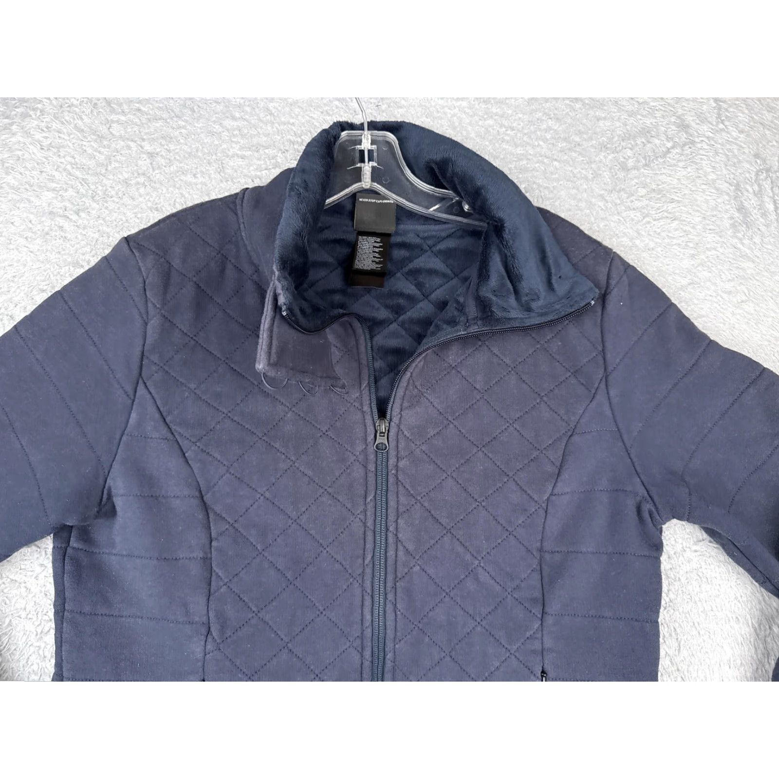 The North Face The North Face Jacket Womens Large Blue Quilted Fleece Lined Zip Coat Size L / US 10 / IT 46 - 7 Thumbnail
