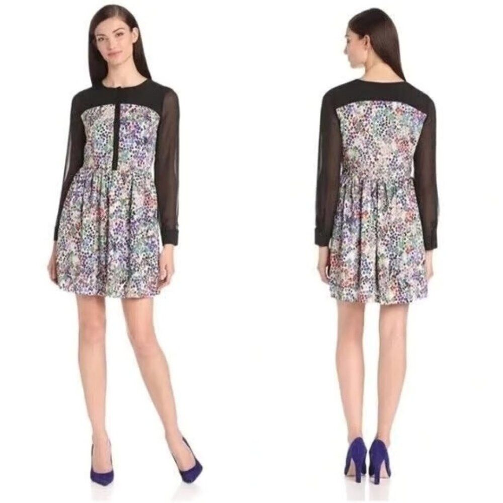 Other Kensie Geometric Print Long Sheer Sleeve Mini Dress Size M Size M / US 6-8 / IT 42-44 - 1 Thumbnail