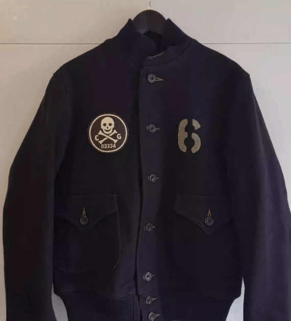 image of Freewheelers Hot Skull Squadron A1 Jacket in Black, Men's (Size 2XS)