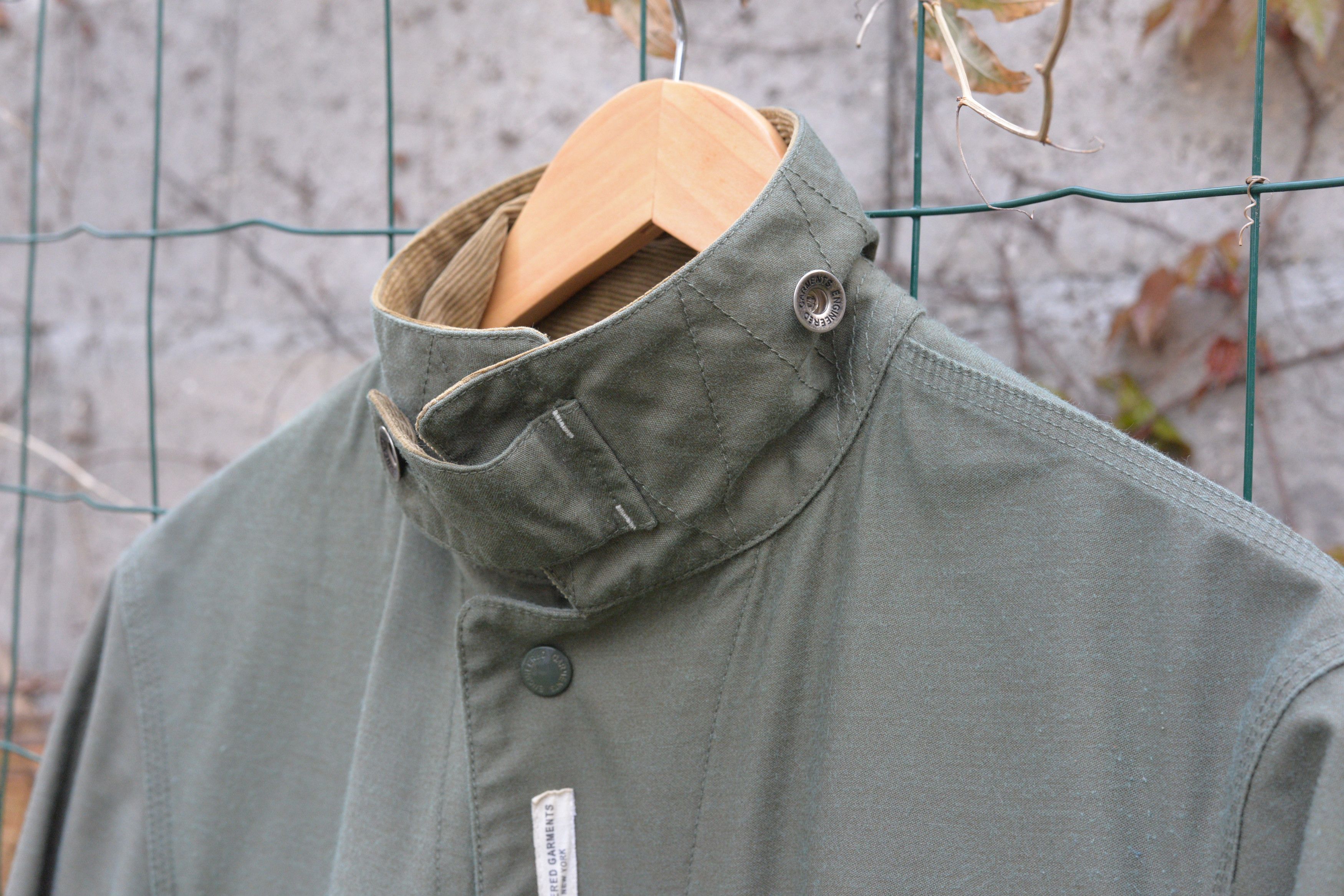 Engineered Garments Olive Nyco Reversed Sateen Coverall Jacket Size US M / EU 48-50 / 2 - 5 Thumbnail