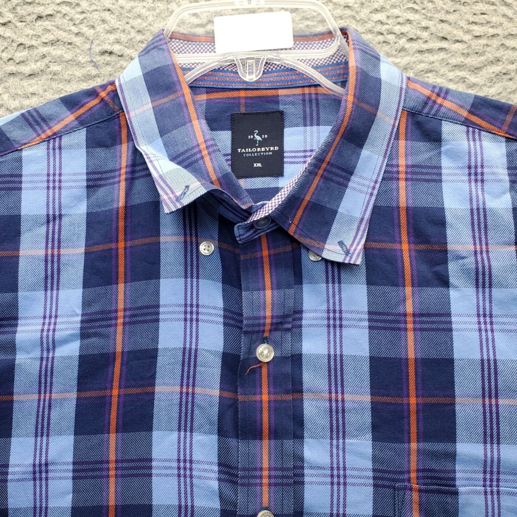 Tailorbyrd TAILORBYRD Shirt Mens XXL Multi Plaid Classic Long Sleeve Collar Button Down EUC Size US XXL / EU 58 / 5 - 6 Thumbnail