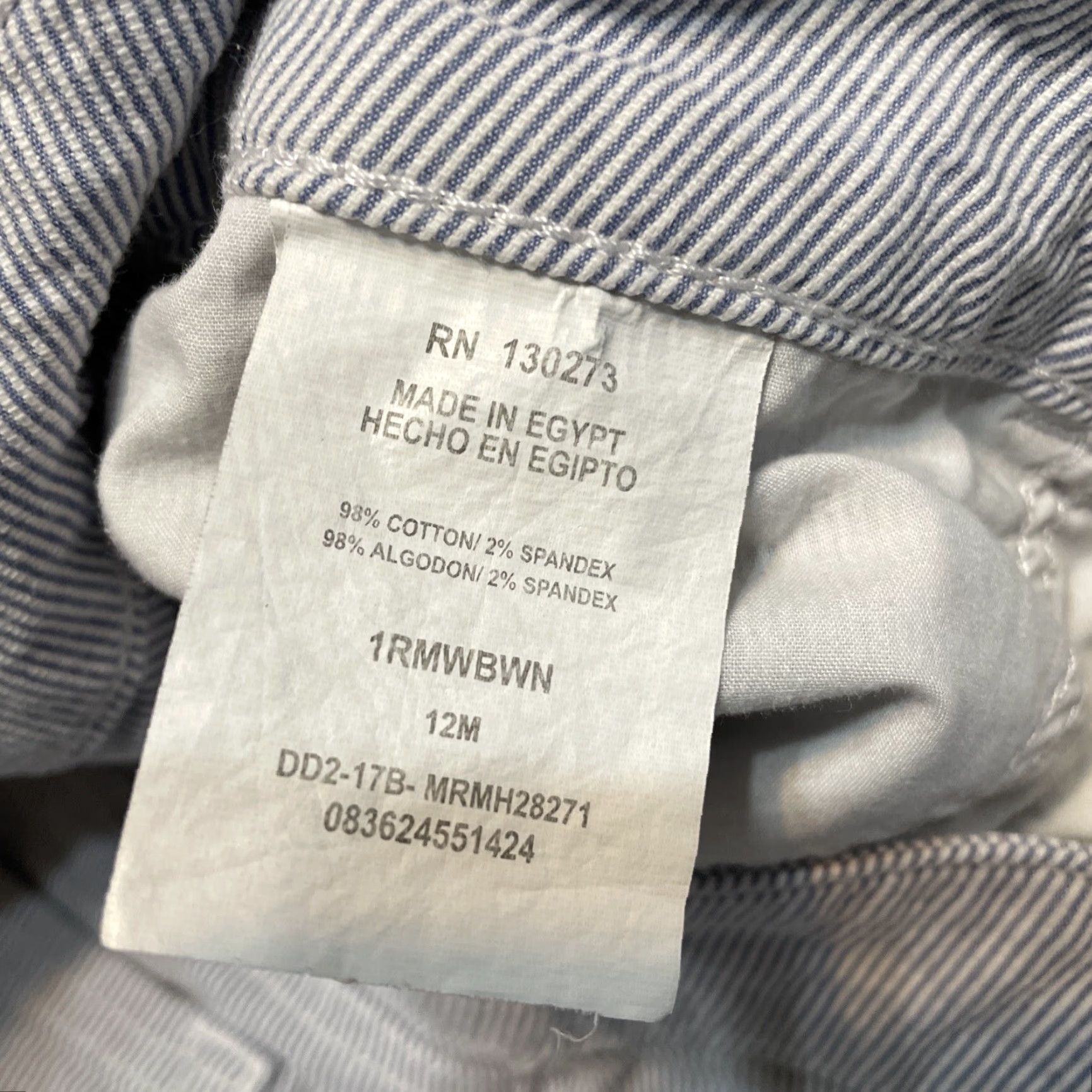 Lee Riders By Lee Striped Navy/White Shorts Size 12M Chino Women Medium? Size 34" / US 12 / IT 48 - 3 Thumbnail