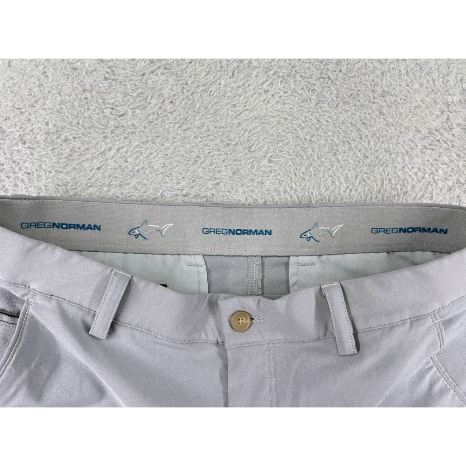 Vintage Greg Norman Shorts Mens 30 Gray Golf Comfort Waistband Polyester Blend Size US 30 / EU 46 - 4 Thumbnail