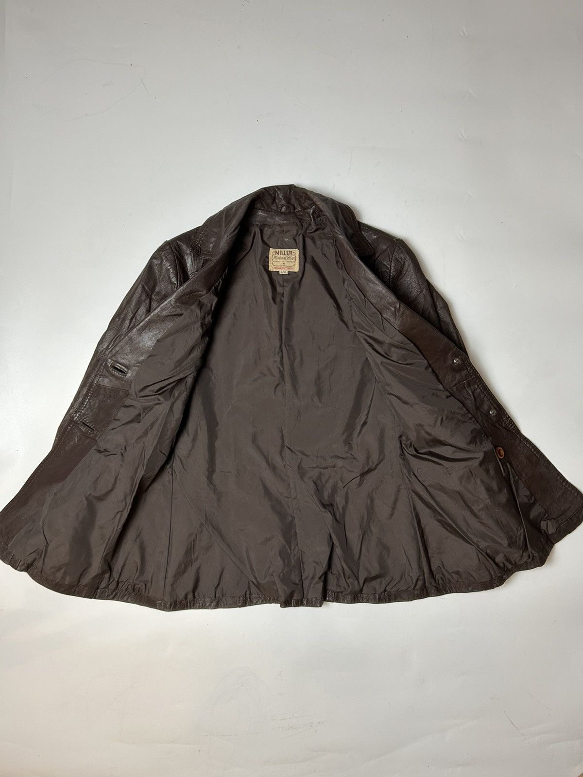 Japanese Brand MILLER LEATHER JACKET Size XS / US 0-2 / IT 36-38 - 3 Thumbnail
