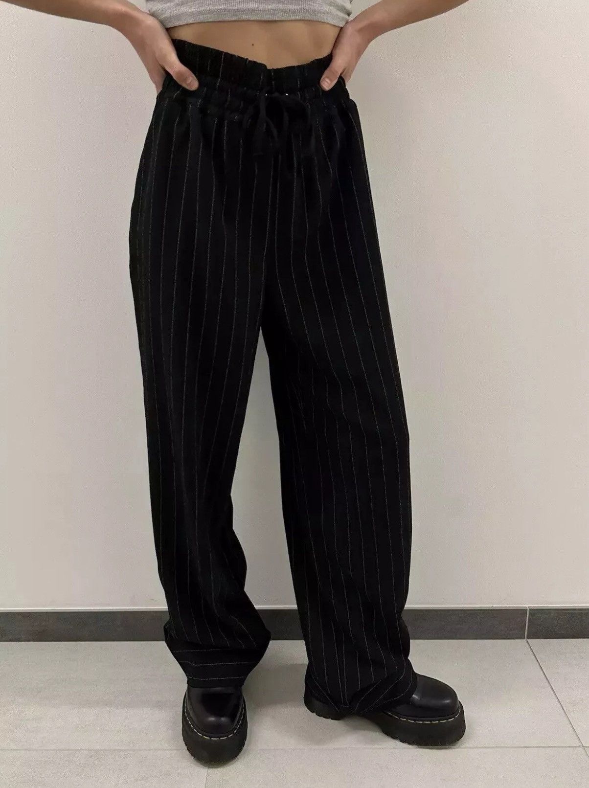 Ganni Ganni Trousers Stripped Polyester Womens Pants Size 36 Size 25" / US 0 / IT 36 - 2 Thumbnail