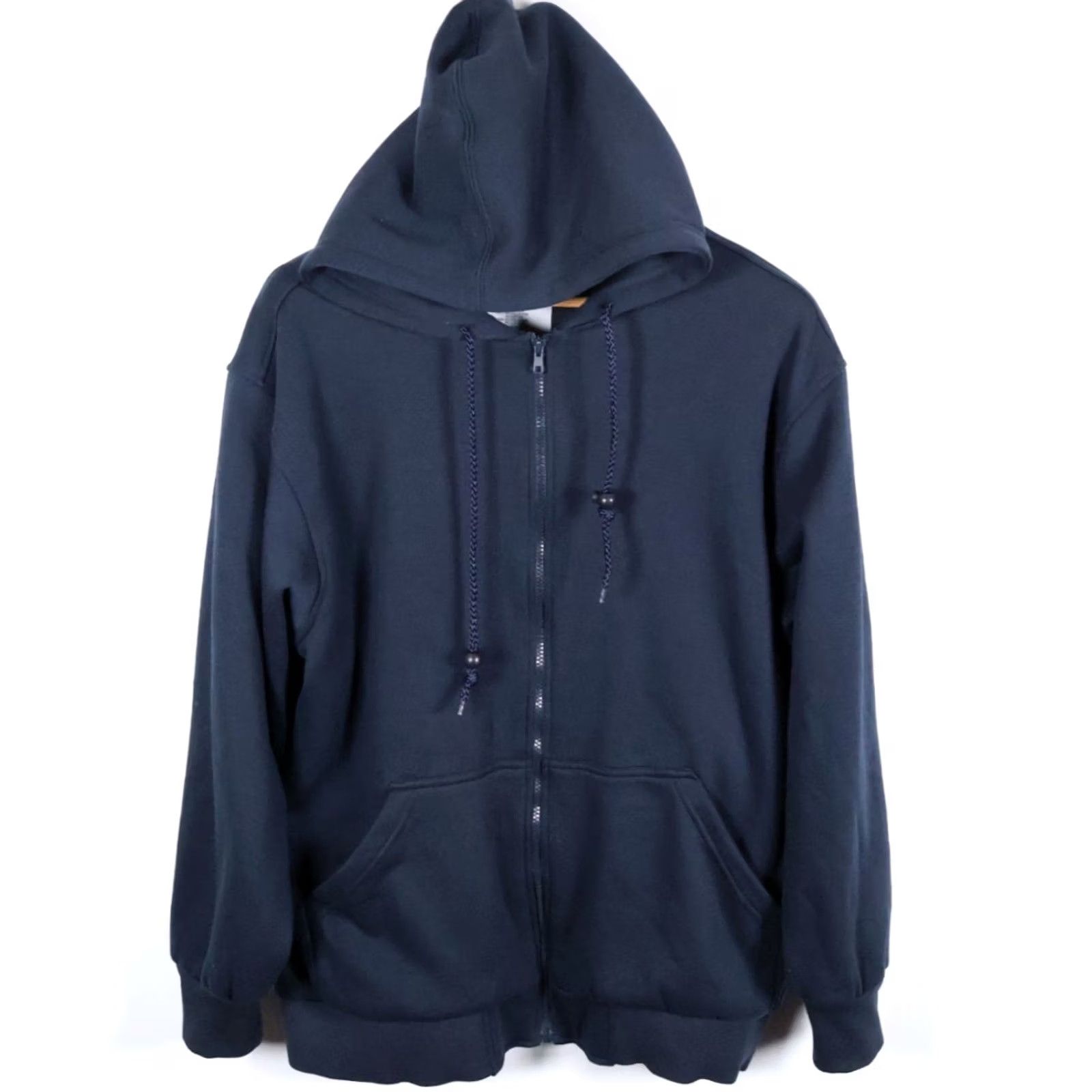 Vintage Old Mill Men's Medium Blue Thermal Lined Zip Hoodie Sweatshirt Size US M / EU 48-50 / 2 - 2 Thumbnail