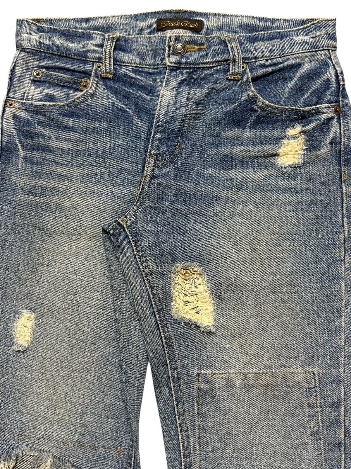 Hysteric Glamour Vintage Y2K Japanese Brand Blue Faded Wash Distressed Flare Size US 28 / EU 44 - 4 Thumbnail