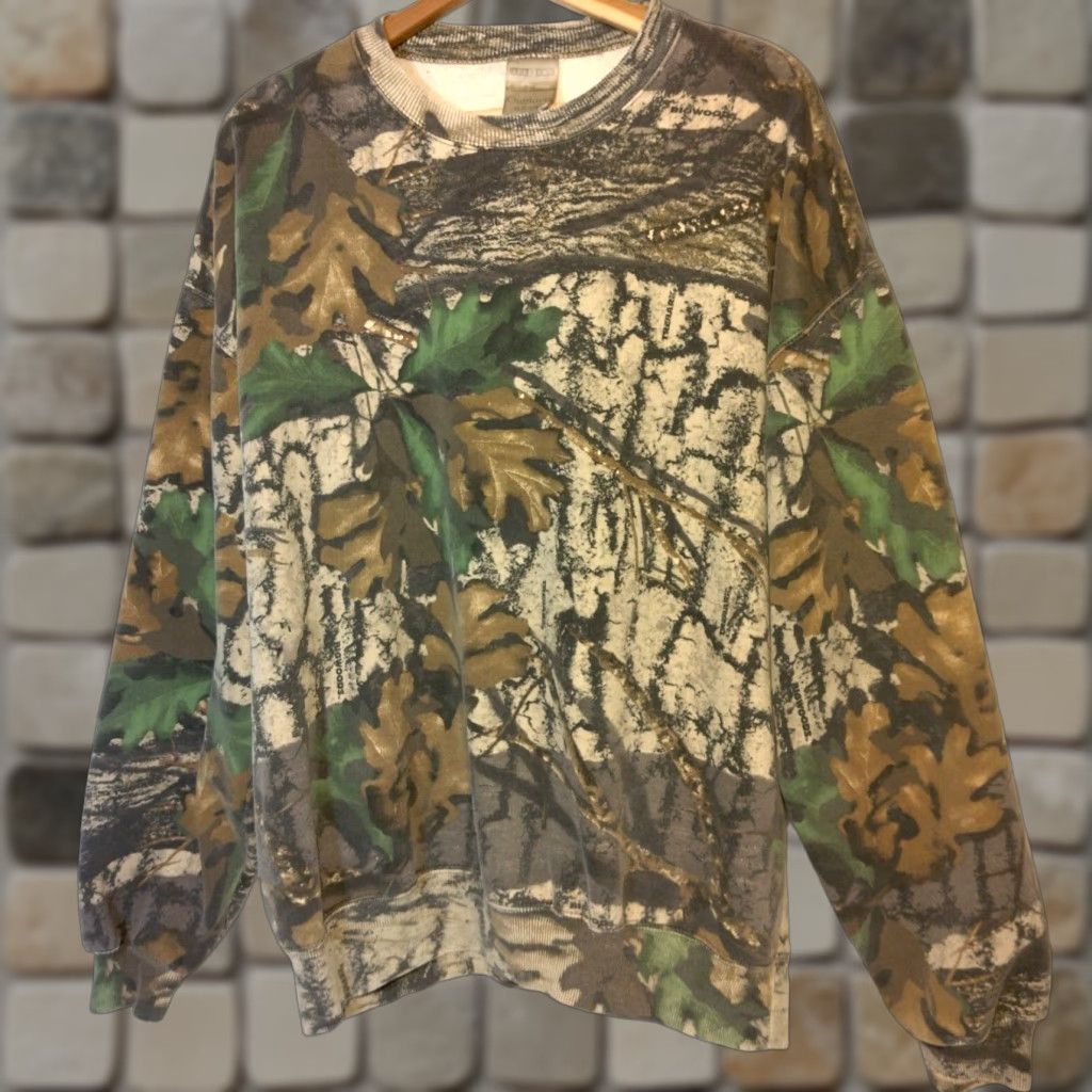 Jerzees VINTAGE Jerzees Men’s Camouflage Sweatshirt XL Tree Camo Hunting Outdoors 1990s Crew Neck Size US XL / EU 56 / 4 - 1 Thumbnail