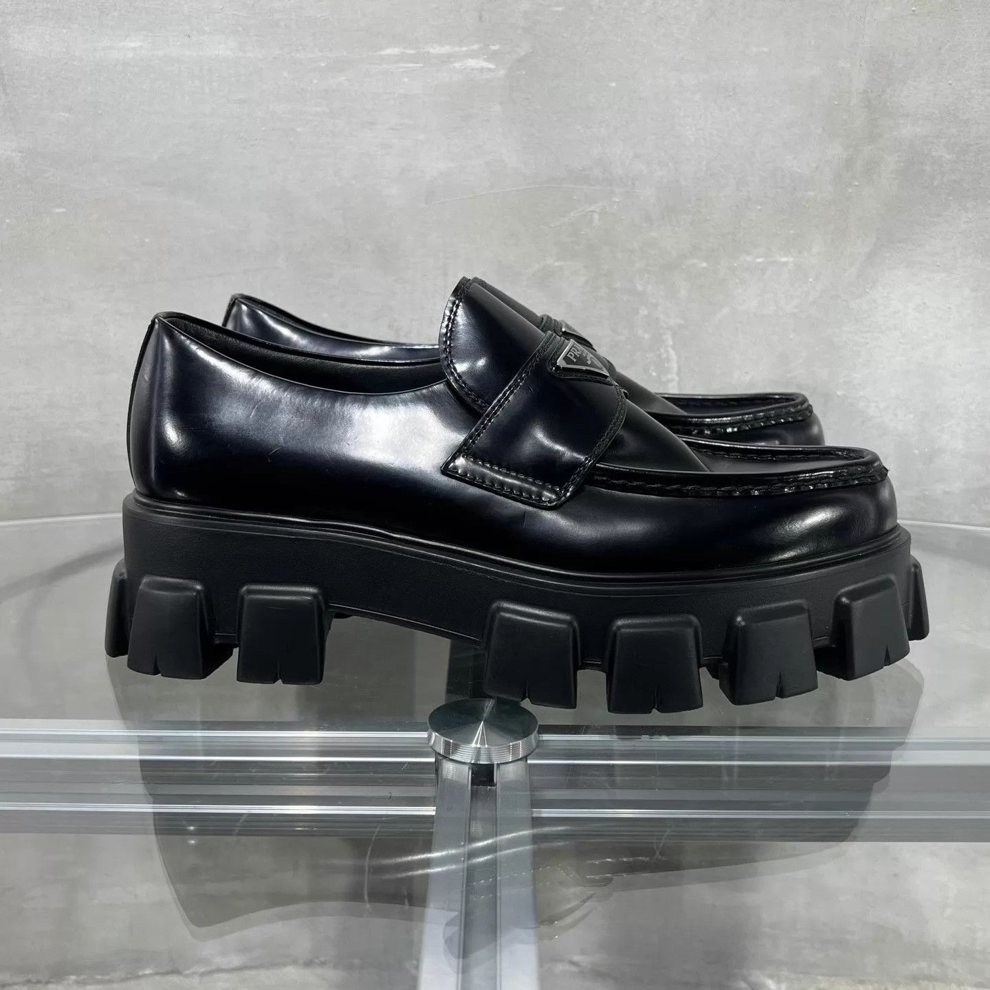 Prada Prada Monolith Black Platform Pointed Loafer 42 Size US 9 / EU 42 - 4 Thumbnail