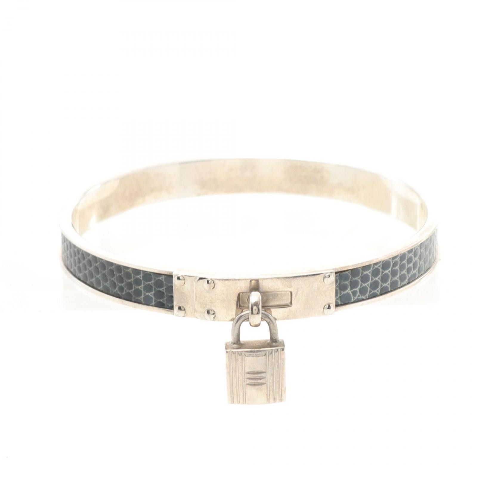 Hermes Hermes Hermes Kelly Lizard Stainless Steel Bangle Metal Bangle Size ONE SIZE - 1 Thumbnail