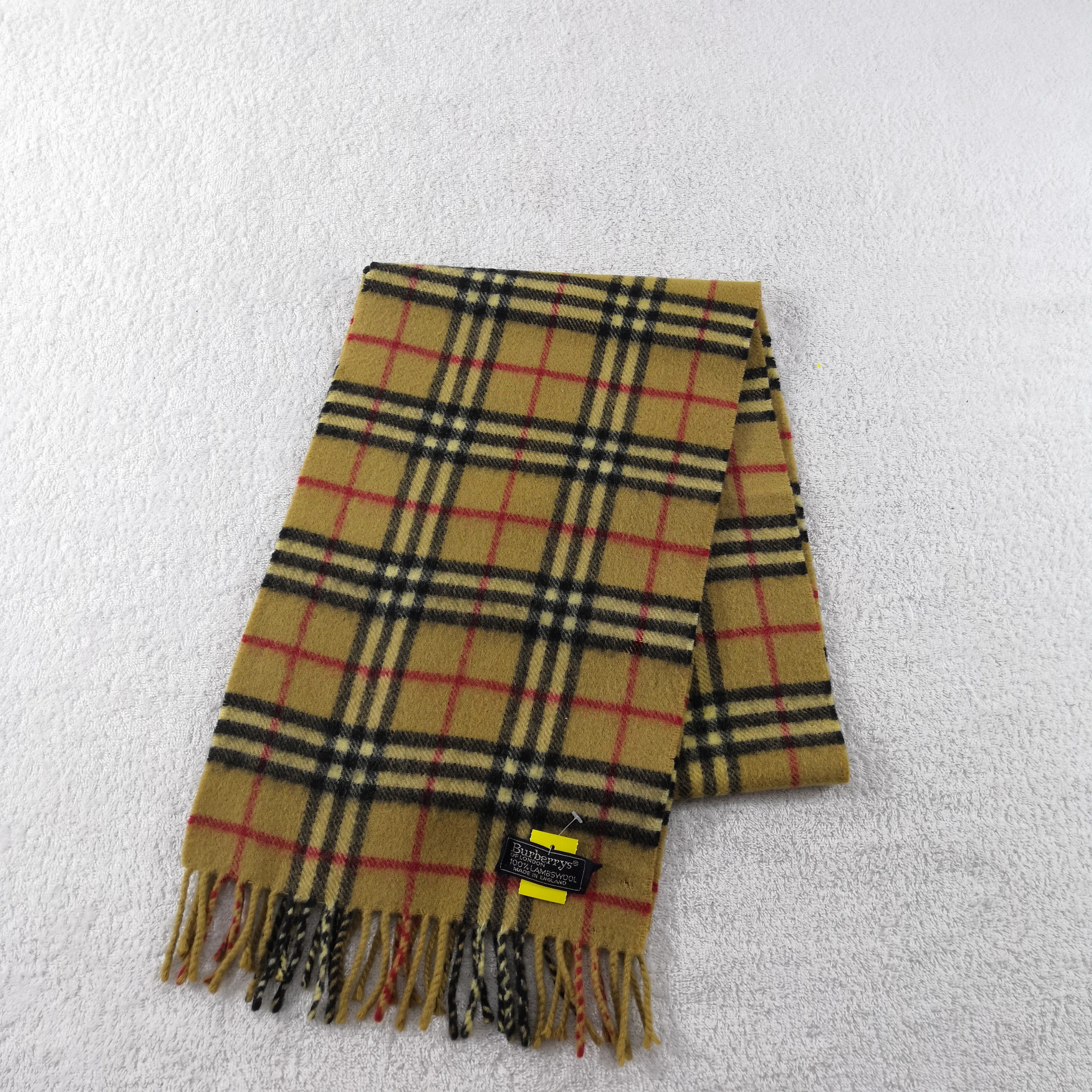 Burberry × Vintage Vintage Burberry Scarf Muffler Wool Cashmere Scarves Size ONE SIZE - 2 Thumbnail