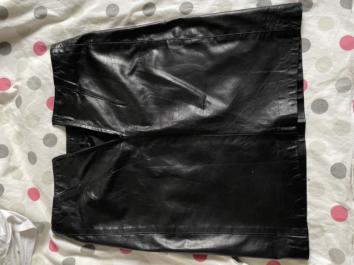 Ann Demeulemeester Leather midi skirt Size 26" / US 2 / IT 38 - 3 Thumbnail