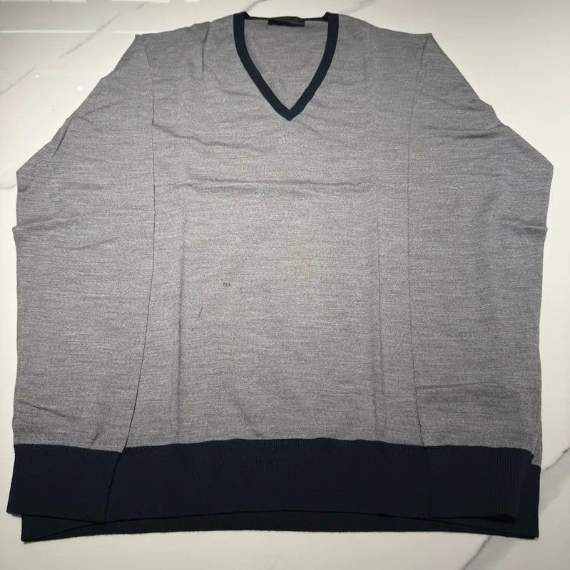 Prada Prada Men's Knit Sweater in Dark Gray Size US L / EU 52-54 / 3 - 1 Thumbnail