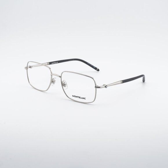 Montblanc MB0072O 002 Eyeglasses Silver/Black 55mm Rectangle