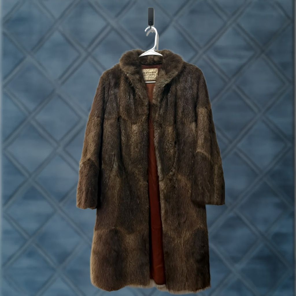 Vintage VINTAGE Fur Shawl Brown Size L Women Shawl Classic Solid Pattern Size L / US 10 / IT 46 - 1 Thumbnail