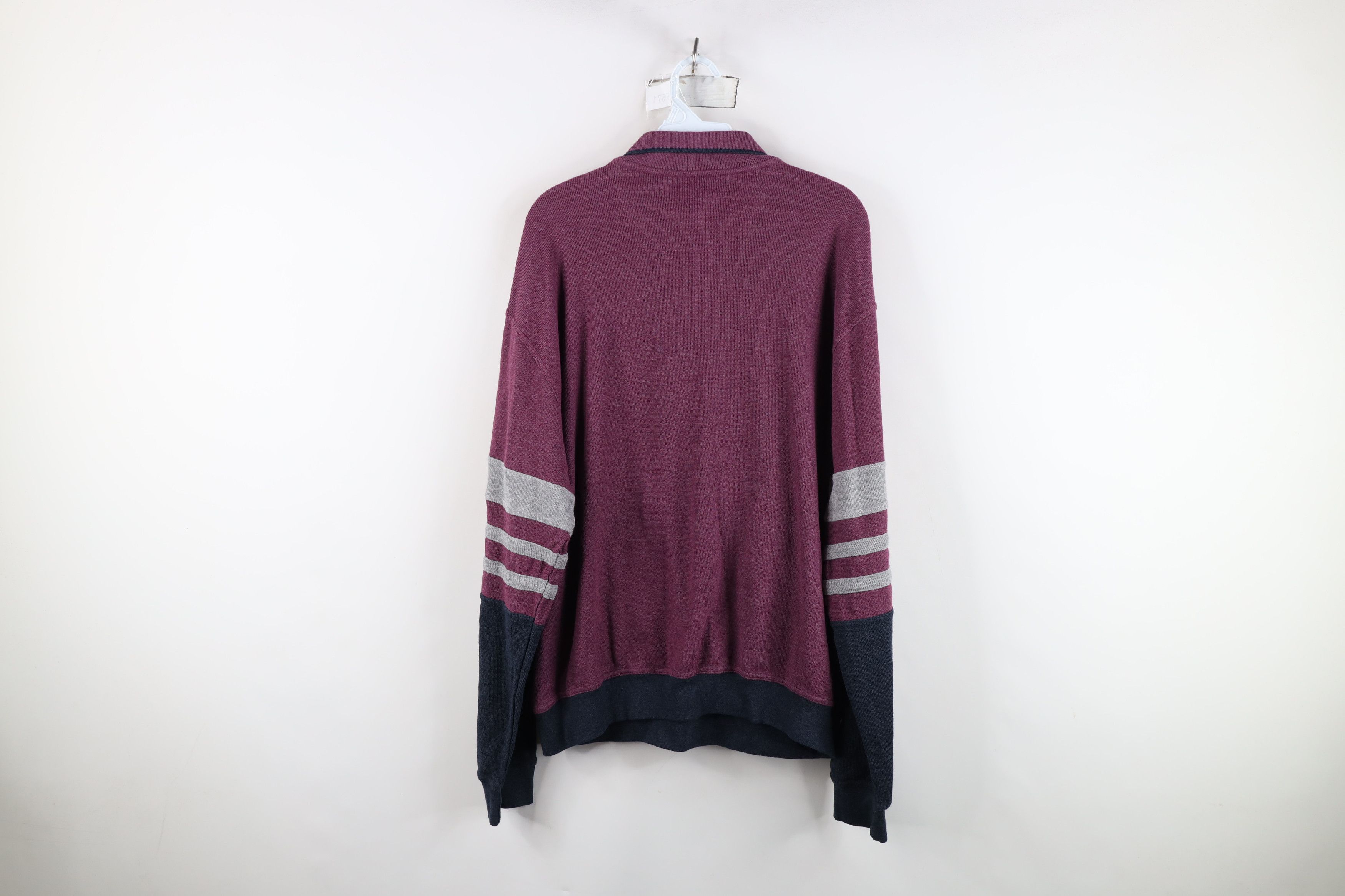 Vintage Vintage 90s Streetwear Thermal Waffle Knit Polo Shirt Size US L / EU 52-54 / 3 - 11 Thumbnail
