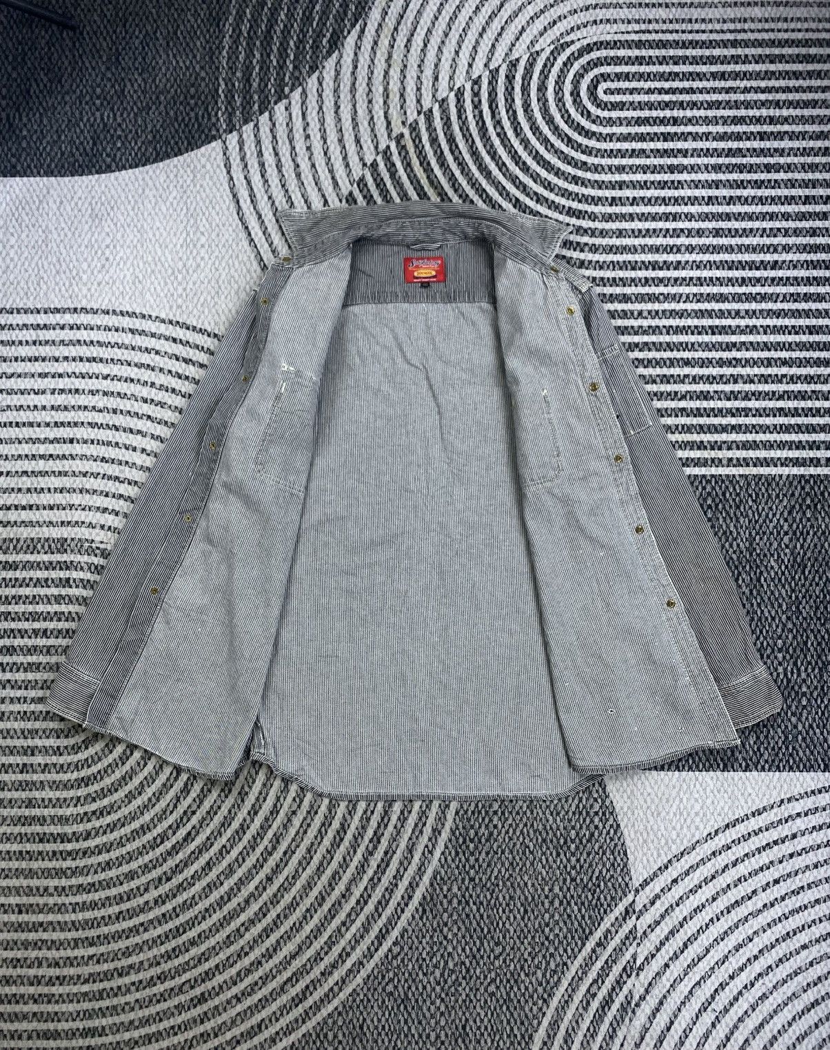 Japanese Brand Vintage Dogman Hickory Striped Longsleeve Button Up Shirt Size US M / EU 48-50 / 2 - 6 Thumbnail