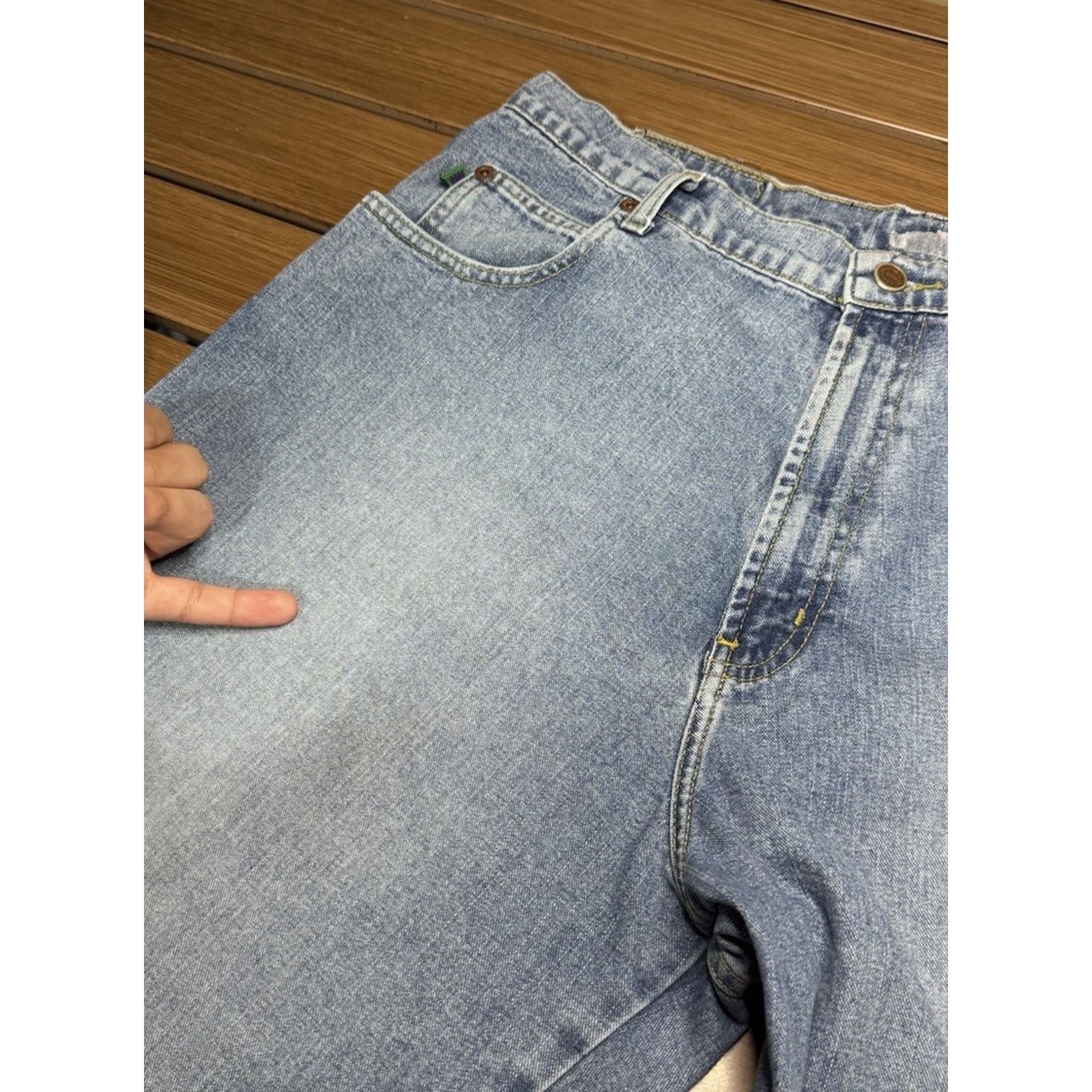 Todd Oldham Y2k BAGGY Fit Jeans Mens Todd Oldham 35x28 Wide Leg Type Size US 35 - 5 Thumbnail