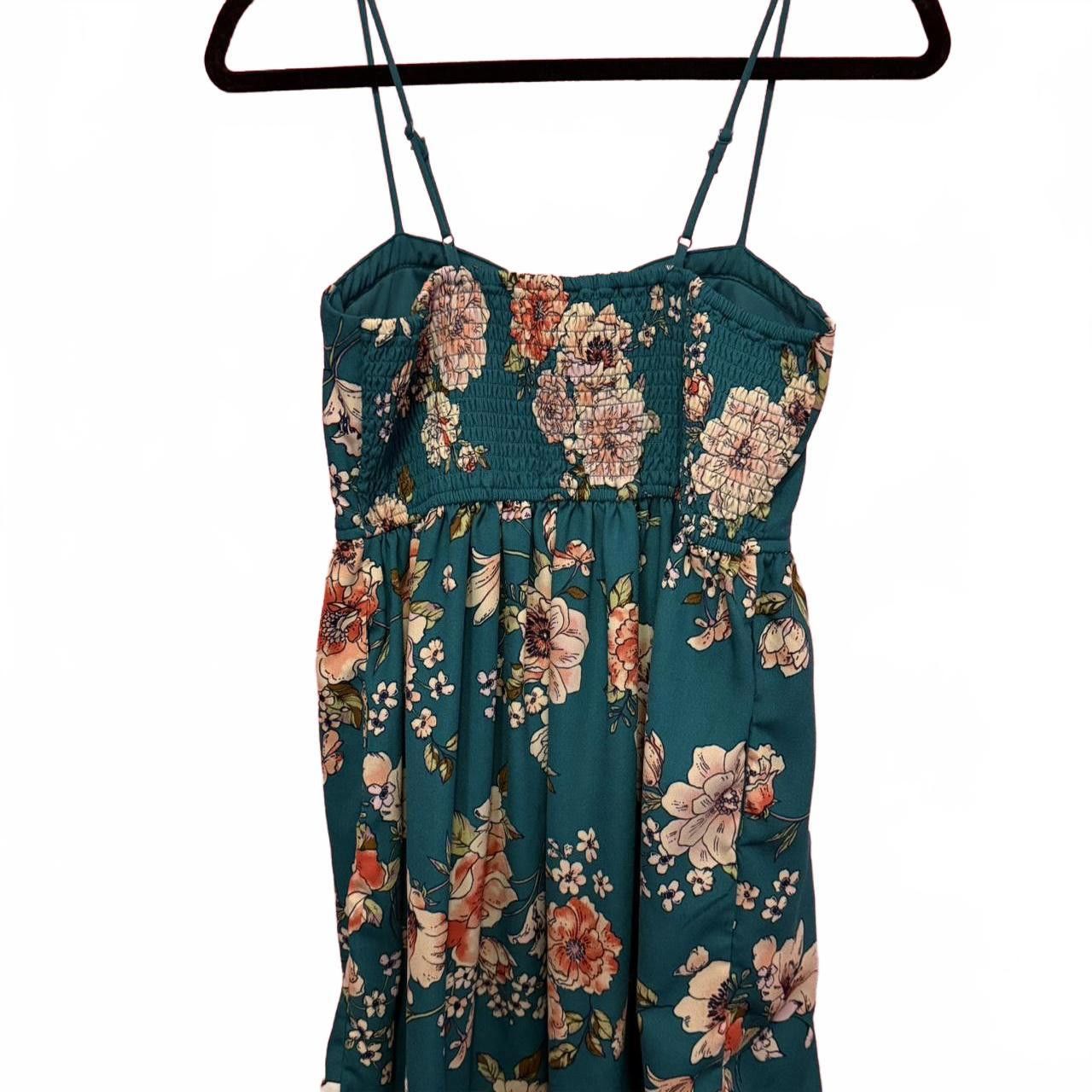 Designer Floral Print Summer Dress with Spaghetti Straps Size S / US 4 / IT 40 - 2 Thumbnail