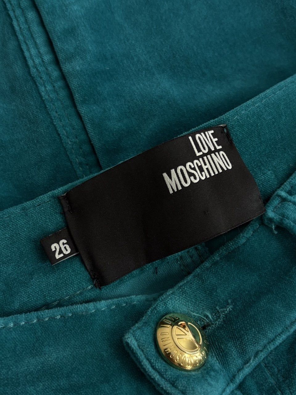 Love Moschino Love Moschino Green Velour Pants Size 26" / US 2 / IT 38 - 13 Thumbnail