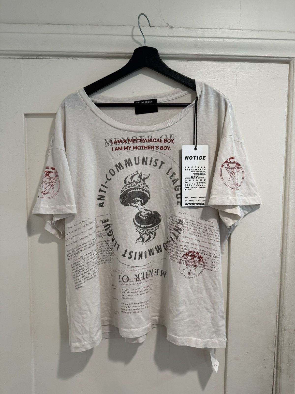 Enfants Riches Deprimes ERD Maxfield Anti Communist League Tee XL Size US XL / EU 56 / 4 - 1 Thumbnail