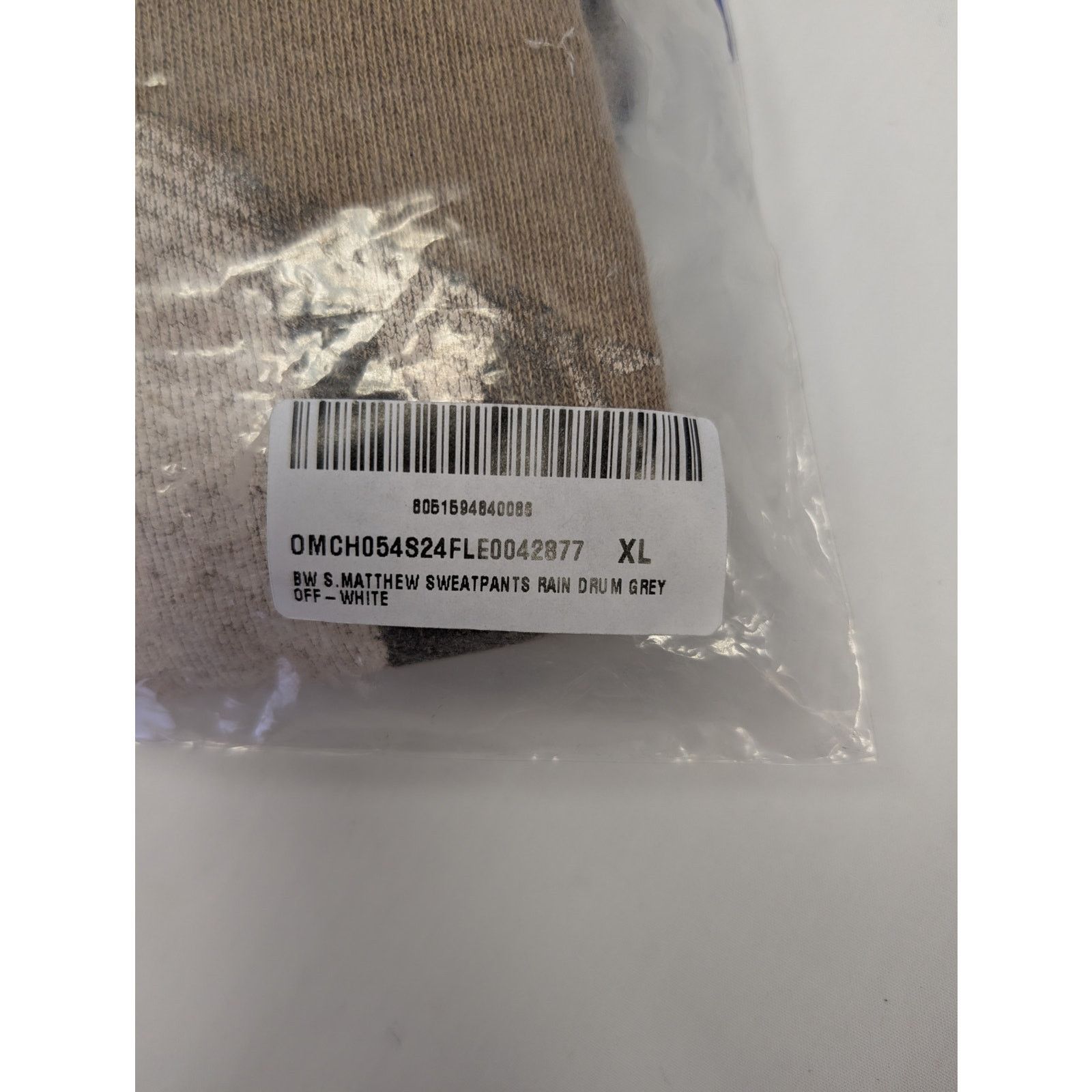 Off-White o1rshd1 BW S.Matthew Sweatpants Rain Drum Grey Size US 36 / EU 52 - 18 Thumbnail